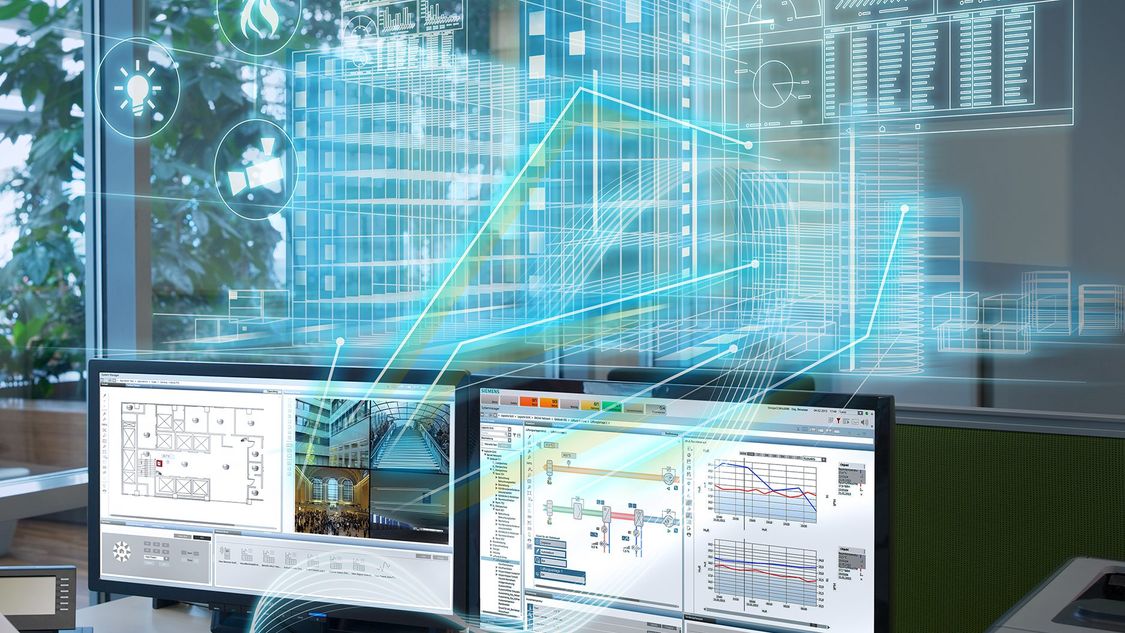 Eksperci firmy Siemens rejestrują dane z budynku konieczne do zwiększenia wydajności.