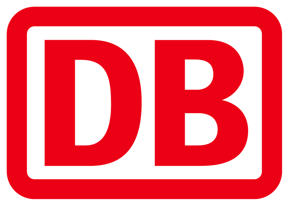 Logo der Deutschen Bahn, die mit Siemens Mobility gemeinsam an der Entwicklung eines Wasserstoffzuges und der entsprechenden Infrastruktur arbeitet.
