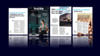 Magazine pages against  dark navy background