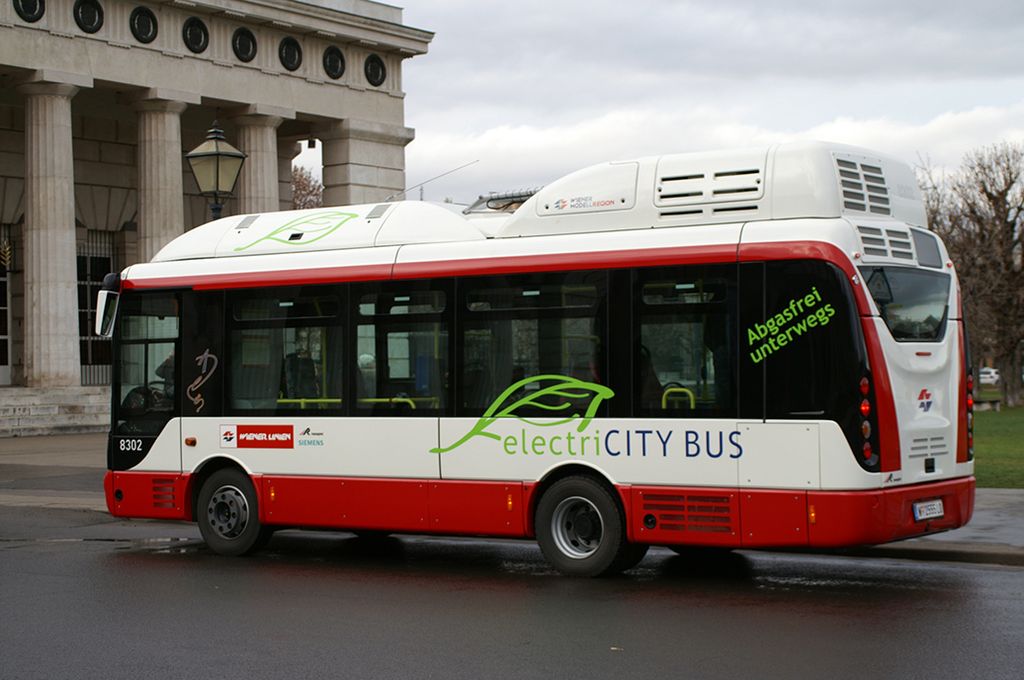 The first series-produced, fully electric bus is now in service in Vienna