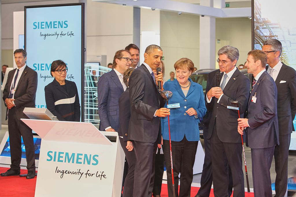 Obama besucht Siemens auf der Hannover Messe