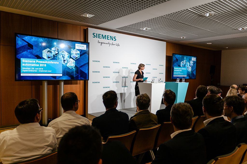 Siemens-Pressekonferenz auf der automatica 2018