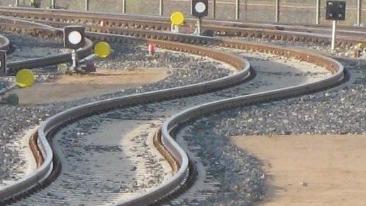 Railway test track 150 m double S-curve
