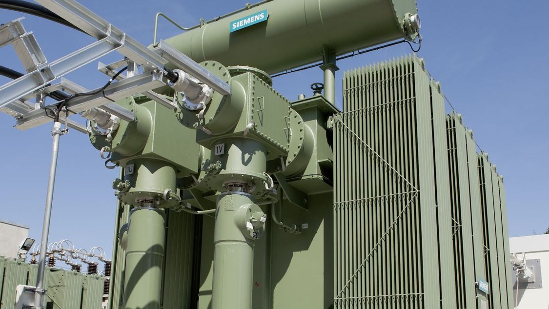 close-up Siemens transformer