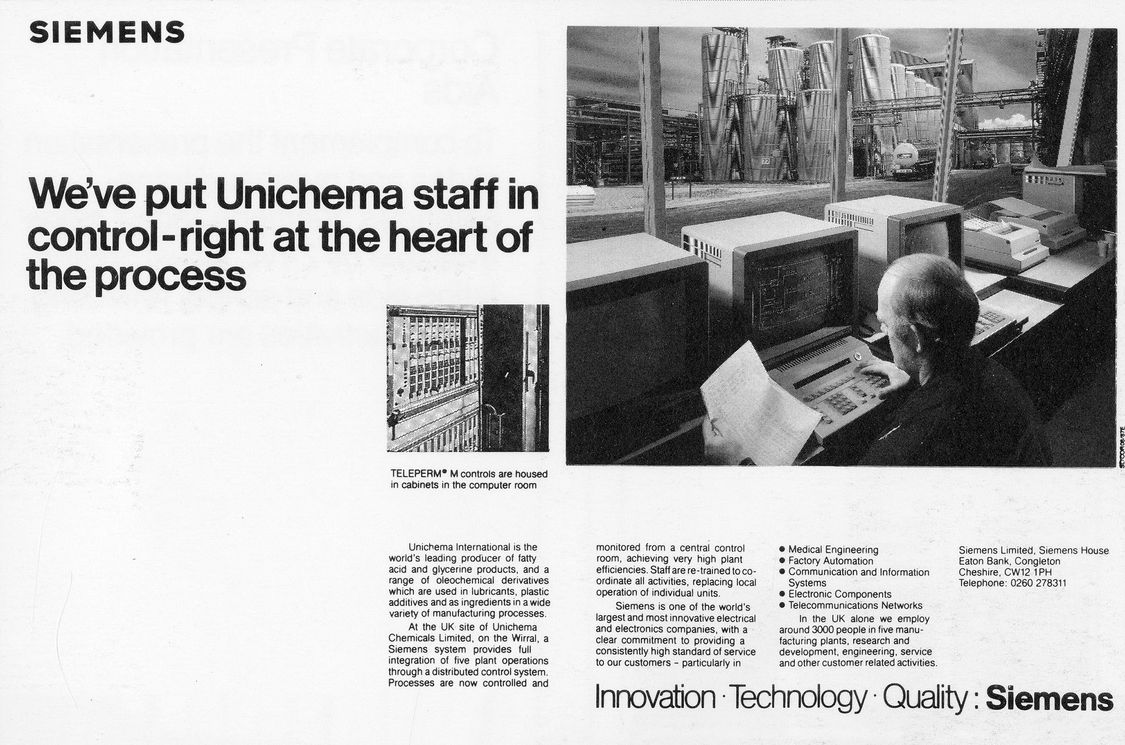 Siemens company advertisement, UK, 1987