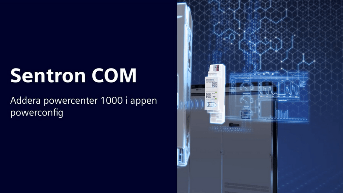 Sentron COM - Lägga till Powercenter 1000 i powerconfig