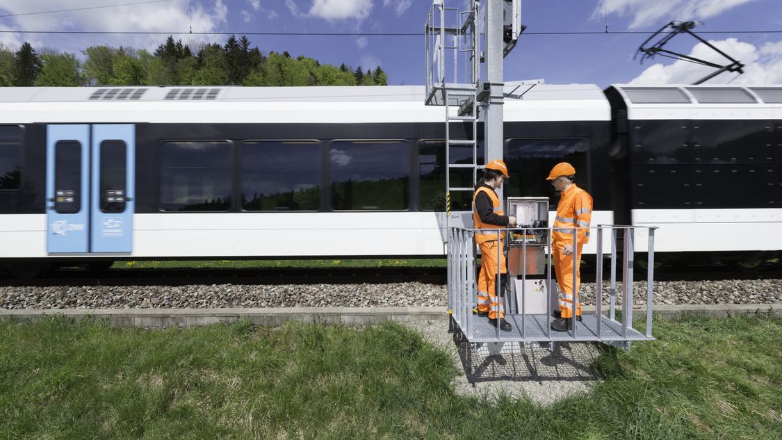 Ein Zug wird in Betrieb genommen