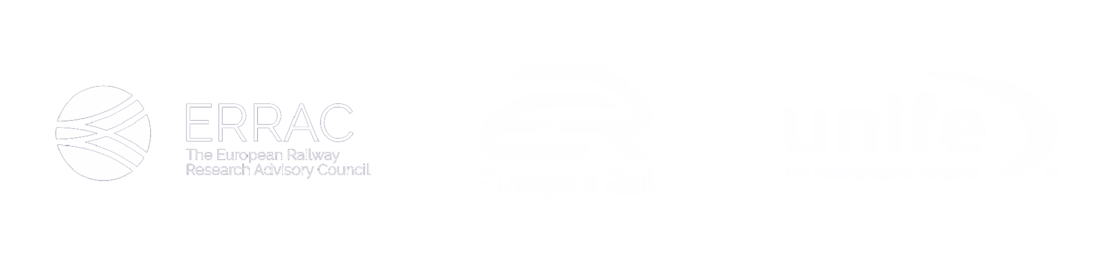 Logo ERRAC, European Railway Research Advisory Council; Europe’s Rail und unife, The European Rail Industry Logo ERRAC, European Railway Research Advisory Council; Europe’s Rail und unife, The European Rail Industry