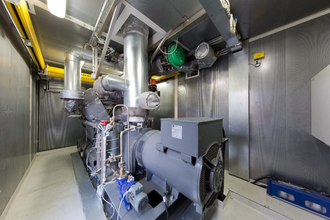 Imagem de um moderno sistema de geração de energia térmica residual