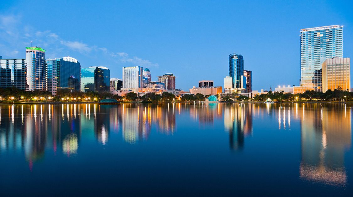 Orlando buildings surrounding water
