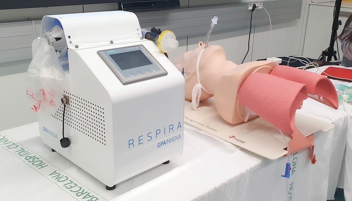 Respira emergency ventilation device with sitop lite